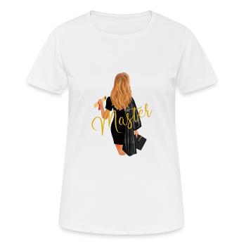 Master Abschluss Uni Absolvent Frauen - Frauen T-Shirt atmungsaktiv - Weiß - Vorne - AI Model Female 172 dark (172cm)