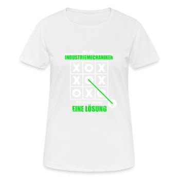 Ich Bin Industriemechaniker Spielfeld Lösung - Frauen T-Shirt atmungsaktiv - Weiß - Vorne - AI Model Female 172 dark (172cm)