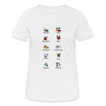 Kunst Maler Kunstlehrer Picasso - Frauen T-Shirt atmungsaktiv - Weiß - Vorne - AI Model Female 172 dark (172cm)