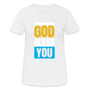 God bless you God bless you - Women's Breathable T-Shirt - white - Front - AI Model Female 172 dark (172cm)