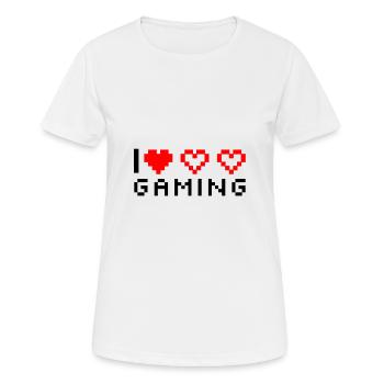 I love gaming - Women's Breathable T-Shirt - white - Front - AI Model Female 172 dark (172cm)