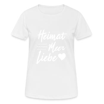 Heimat Meer Liebe Sommer - Frauen T-Shirt atmungsaktiv - Weiß - Vorne - AI Model Female 172 dark (172cm)