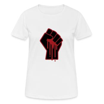 Black Lives Matter - Protester contre l'injustice sociale - T-shirt respirant Femme - blanc - Devant - AI Model Female 172 dark (172cm)