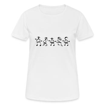 Partitions That Dance - Notes de musique et musiciens-cadeaux - T-shirt respirant Femme - blanc - Devant - AI Model Female 172 dark (172cm)