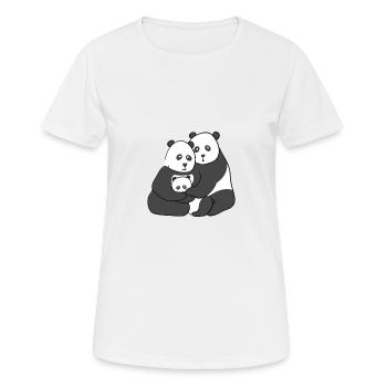 Cuddling panda family - Women's Breathable T-Shirt - white - Front - AI Model Female 172 dark (172cm)