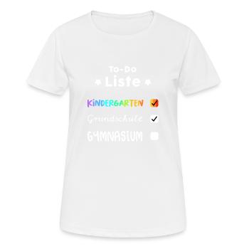 Gymi Einschulung Gymnasium 5. Klasse Geschenk - Frauen T-Shirt atmungsaktiv - Weiß - Vorne - AI Model Female 172 dark (172cm)