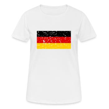 Drapeau allemand Allemagne idée cadeau football - T-shirt respirant Femme - blanc - Devant - AI Model Female 172 dark (172cm)