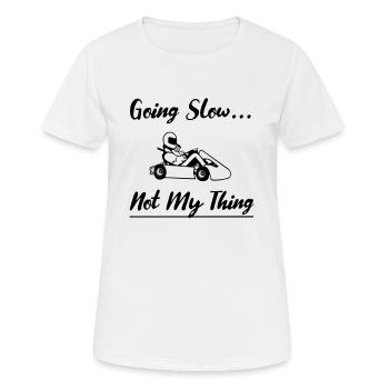 GoKart Go Kart Hobby Motorsport Auto Racing - Women's Breathable T-Shirt - white - Front - AI Model Female 172 dark (172cm)
