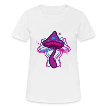 Psychedelic Mushrooms - Women's Breathable T-Shirt - white - Front - AI Model Female 172 dark (172cm)