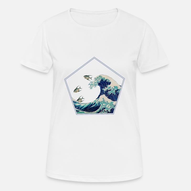 Great Wave - Women's Breathable T-Shirt - white
