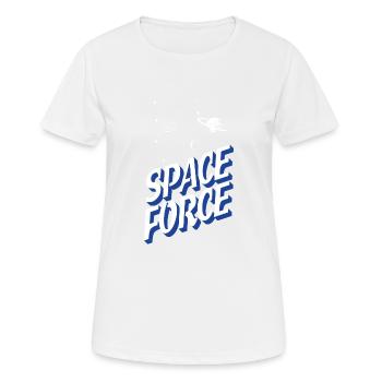 Force spatiale - T-shirt respirant Femme - blanc - Devant - AI Model Female 172 dark (172cm)