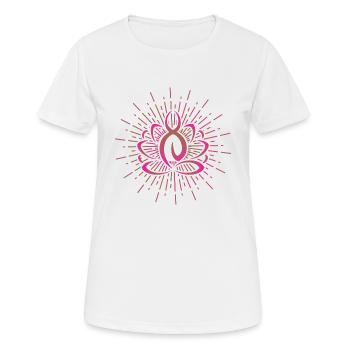 Fleur de Lotus Namaste - T-shirt respirant Femme - blanc - Devant - AI Model Female 172 dark (172cm)