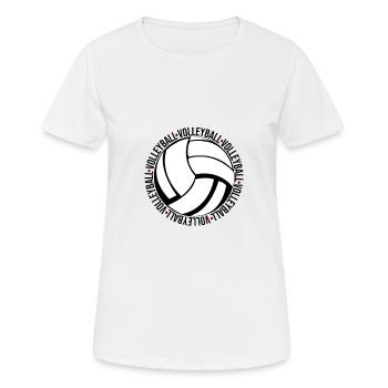Volley- volley- volley- volley- - T-shirt respirant Femme - blanc - Devant - AI Model Female 172 dark (172cm)