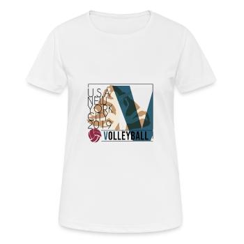 Volley- - T-shirt respirant Femme - blanc - Devant - AI Model Female 172 dark (172cm)