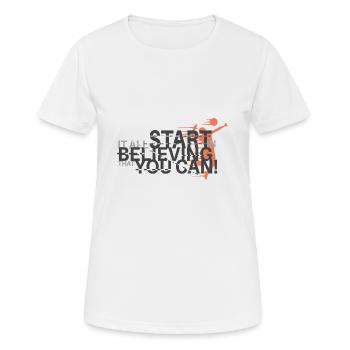 Volley- - T-shirt respirant Femme - blanc - Devant - AI Model Female 172 dark (172cm)