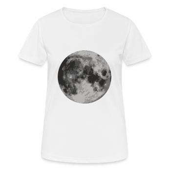 Nur der Mond - Frauen T-Shirt atmungsaktiv - Weiß - Vorne - AI Model Female 172 dark (172cm)