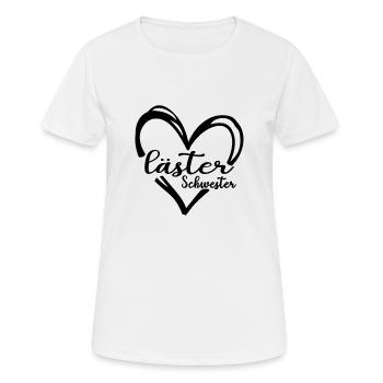 Lästerschwester BFF Freundin Läster Schwester - Frauen T-Shirt atmungsaktiv - Weiß - Vorne - AI Model Female 172 dark (172cm)
