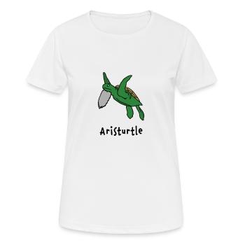 Philosophe Aristote - T-shirt respirant Femme - blanc - Devant - AI Model Female 172 dark (172cm)
