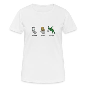 Socrate Aristote Platon - T-shirt respirant Femme - blanc - Devant - AI Model Female 172 dark (172cm)