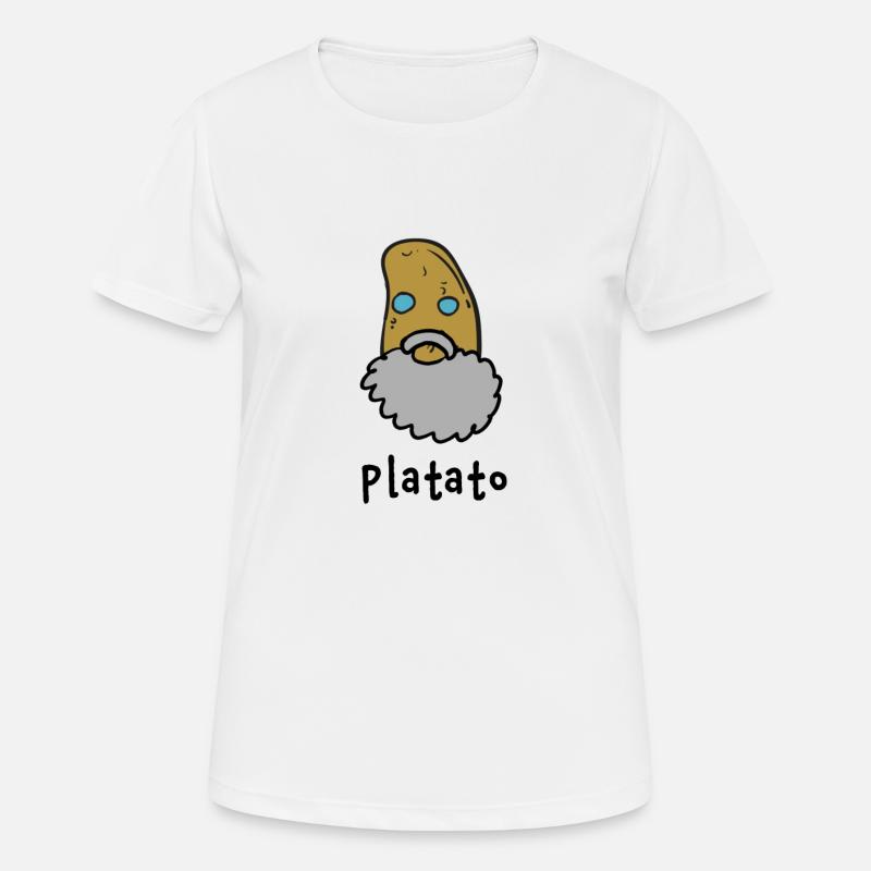 Philosopher Plato Potato Philosophy - Women's Breathable T-Shirt - white