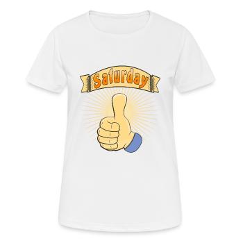 Thumb Saturday - Women's Breathable T-Shirt - white - Front - AI Model Female 172 dark (172cm)