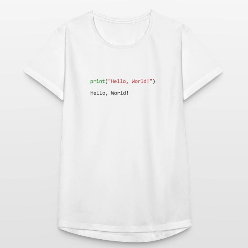 Programmeur de python cadeau Hello World T-shirt respirant Femme