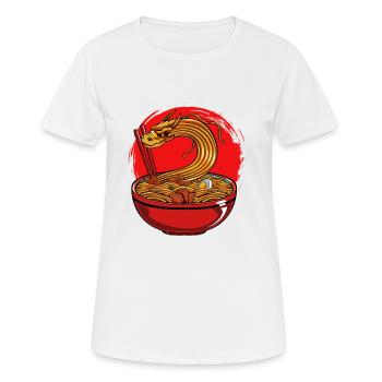 Ramen Drache Japanische Nudeln Kunst Japan Fans - Frauen T-Shirt atmungsaktiv - Weiß - Vorne - AI Model Female 172 dark (172cm)