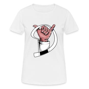 Chemise BJJ - Chemise Rank White Belt - Cool Jiu Jitsu - T-shirt respirant Femme - blanc - Devant - AI Model Female 172 dark (172cm)