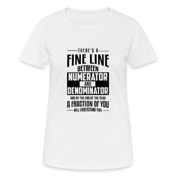 Mathe - Frauen T-Shirt atmungsaktiv - Weiß - Vorne - AI Model Female 172 dark (172cm)