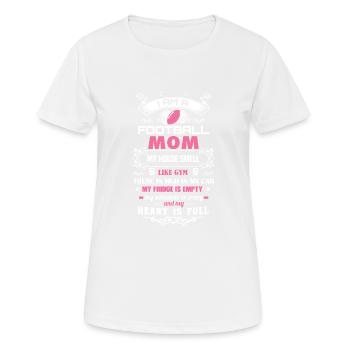 Je suis une maman de foot - T-shirt respirant Femme - blanc - Devant - AI Model Female 172 dark (172cm)