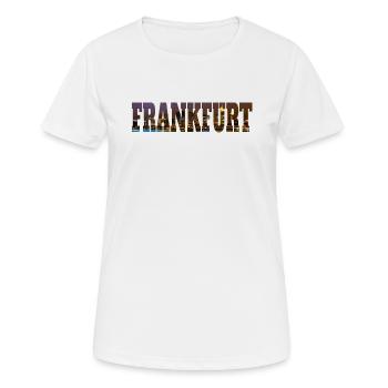 Frankfurt am Main Skyline - Women's Breathable T-Shirt - white - Front - AI Model Female 172 dark (172cm)