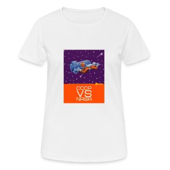 Russie Vs NASA Conquête Spatiale - T-shirt respirant Femme - blanc - Devant - AI Model Female 172 dark (172cm)
