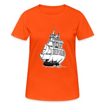 Storm Captain Ship Sailor or Captain Gift - Women's Breathable T-Shirt - neon orange - Front - AI Model Female 172 dark (172cm)