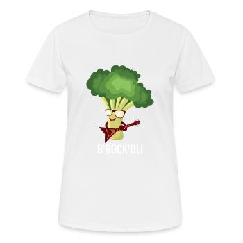 B'Rock'Oli vegan and foodie gift - Women's Breathable T-Shirt - white - Front - AI Model Female 172 dark (172cm)