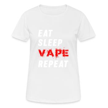 Vaping Dampfen Vape Vaper E Zigarette Drip Dampfer - Frauen T-Shirt atmungsaktiv - Weiß - Vorne - AI Model Female 172 dark (172cm)