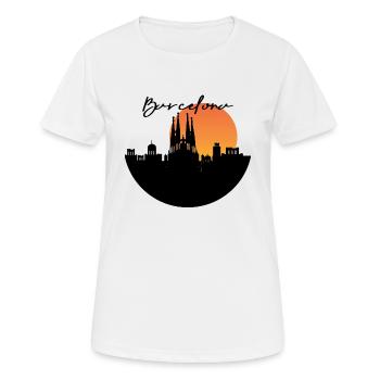 Voyage à Barcelone - T-shirt respirant Femme - blanc - Devant - AI Model Female 172 dark (172cm)