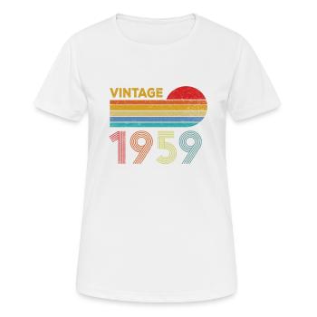 61st birthday gift vintage 1959 vintage - Women's Breathable T-Shirt - white - Front - AI Model Female 172 dark (172cm)