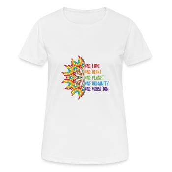 Un mandala d'amour - T-shirt respirant Femme - blanc - Devant - AI Model Female 172 dark (172cm)