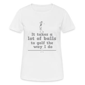 Golf golf père joueur de golf - T-shirt respirant Femme - blanc - Devant - AI Model Female 172 dark (172cm)