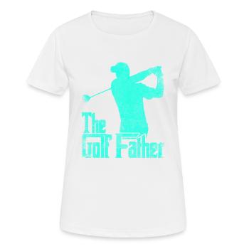 Golf golf père joueur de golf - T-shirt respirant Femme - blanc - Devant - AI Model Female 172 dark (172cm)