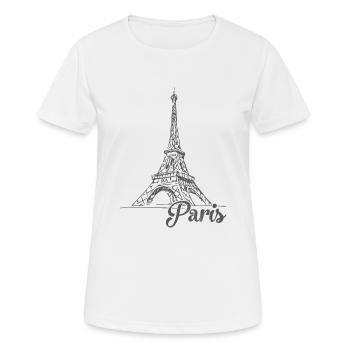 Paris city travel - Women's Breathable T-Shirt - white - Front - AI Model Female 172 dark (172cm)
