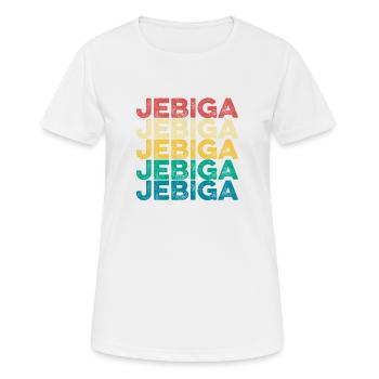 Jebiga rôti Yougoslavie disant Balkan Yugo - T-shirt respirant Femme - blanc - Devant - AI Model Female 172 dark (172cm)