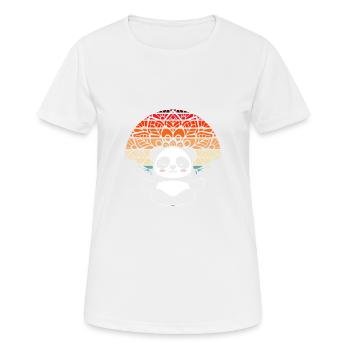 Panda Yoga Pose Meditieren Meditation Geschenk - Frauen T-Shirt atmungsaktiv - Weiß - Vorne - AI Model Female 172 dark (172cm)