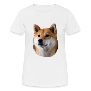 Shiba Inu dog face for every dog fan - Women's Breathable T-Shirt - white - Front - AI Model Female 172 dark (172cm)