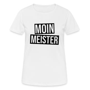 Moin Meister - Frauen T-Shirt atmungsaktiv - Weiß - Vorne - AI Model Female 172 dark (172cm)