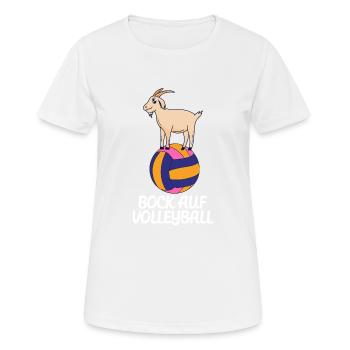Bock Auf Volleyball Wortwitz - Frauen T-Shirt atmungsaktiv - Weiß - Vorne - AI Model Female 172 dark (172cm)