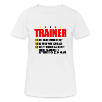 lustiger Trainer Spruch cooler Trainer Mannschaft - Frauen T-Shirt atmungsaktiv - Weiß - Vorne - AI Model Female 172 dark (172cm)