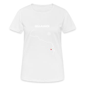 Sella Pass, Italian Passo Sella Serpentine - Women's Breathable T-Shirt - white - Front - AI Model Female 172 dark (172cm)