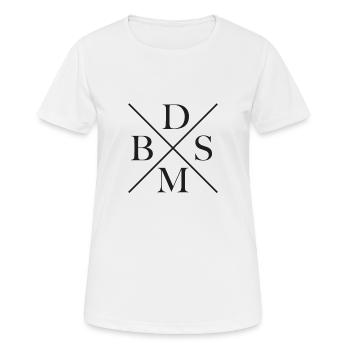 BDSM - T-shirt respirant Femme - blanc - Devant - AI Model Female 172 dark (172cm)