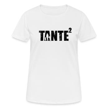Tante hoch 2 Schwester Schwangerschaft verkünden - Frauen T-Shirt atmungsaktiv - Weiß - Vorne - AI Model Female 172 dark (172cm)
